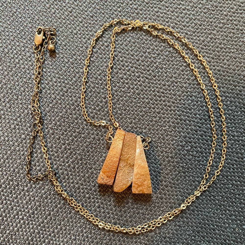 Druzy Gold Long Necklace